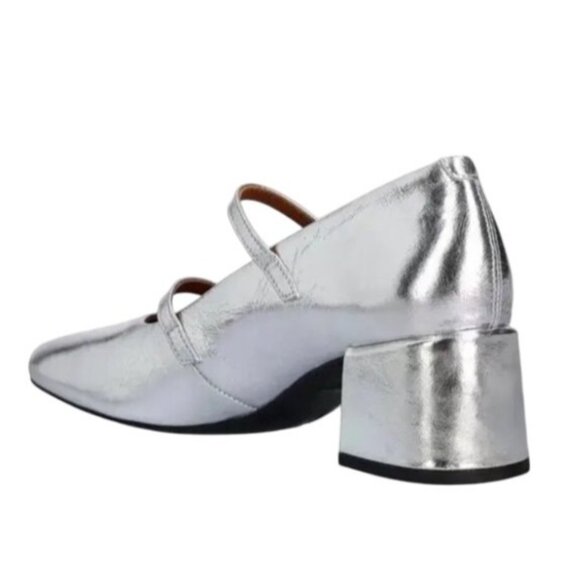 Vagabond Shoemakers Adison Double-Buckle Metallic Leather Pumps Size EU 37, US 6 - Picture 7 of 12